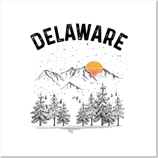 Delaware State Vintage Retro Posters and Art